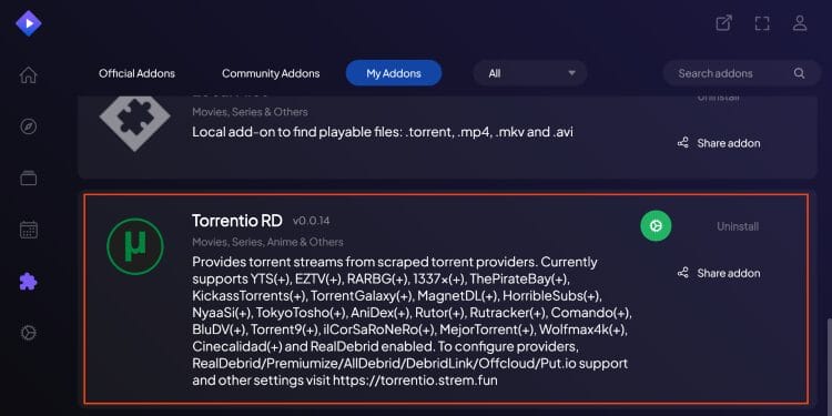 Torrentio Stremio Addon