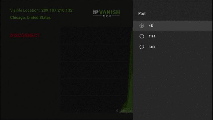 Port 443 is the default option since this is usually used for HTTPS traffic and may help get around various blocks.