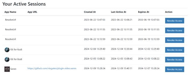 Manage Premiumize Login Sessions