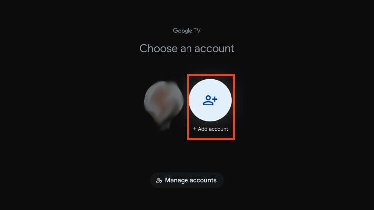 choose manage accounts