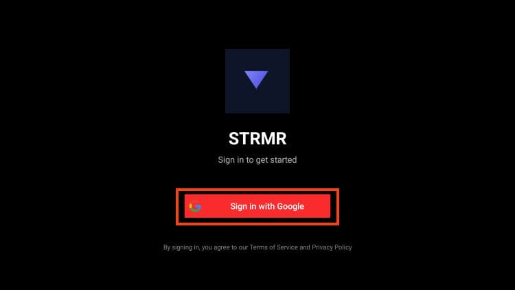 choose sign in with google