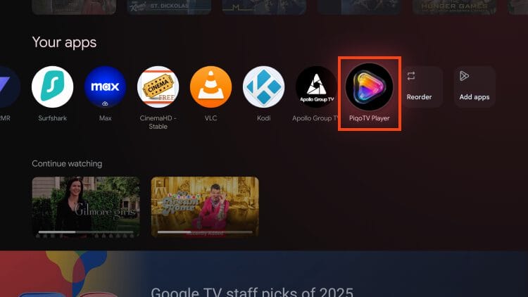 launch PiqoTV IPTV player