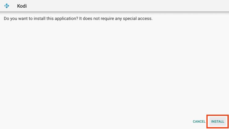 click install to download kodi on firestick with apktime
