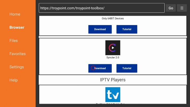click download for syncler