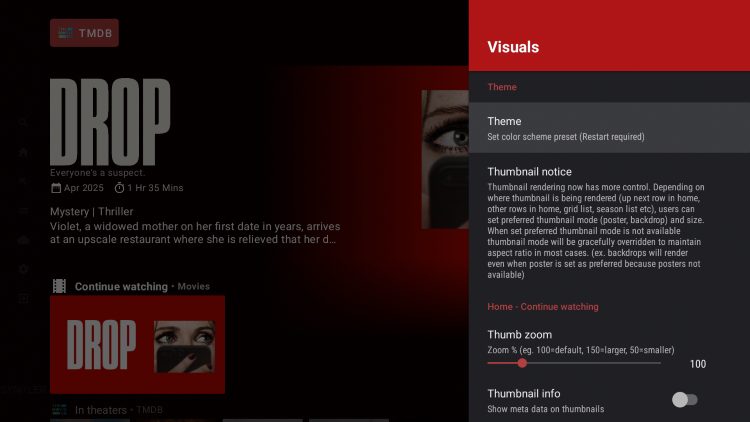 Syncler Visuals settings