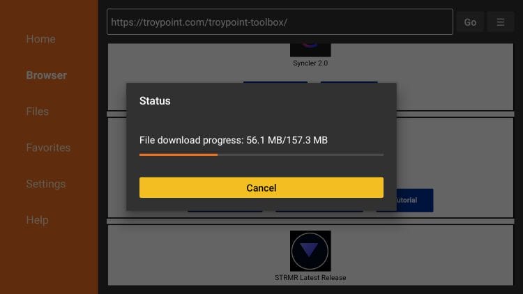 wait for the app to download