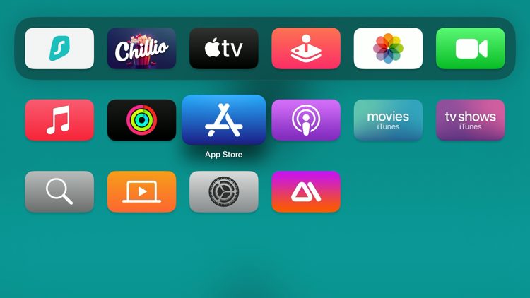 Click the App Store from the home screen of your Apple TV 4K.