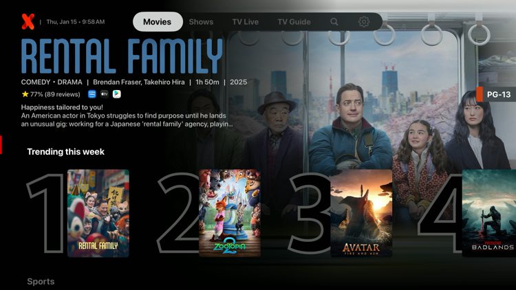 You have successfully installed and setup the IPTVX application on your Apple TV device!