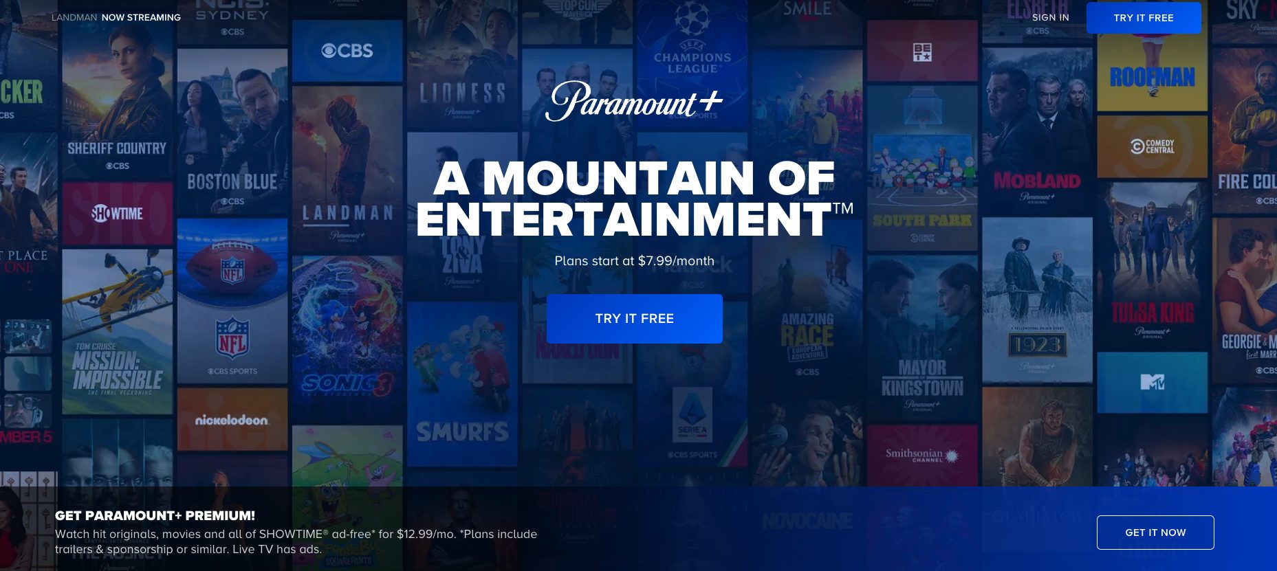 First Register for an Paramount Plus account if you haven't already.