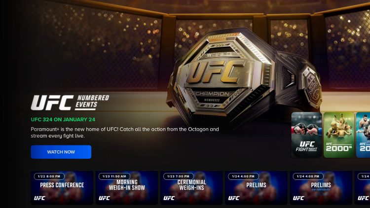 Paramount Plus App UFC