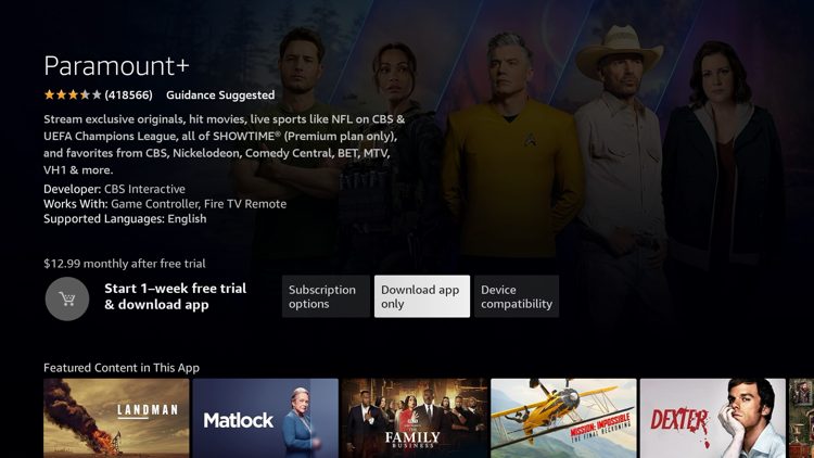 Click Download app only.