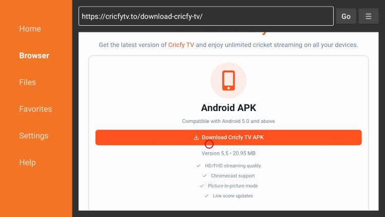 select download android apk