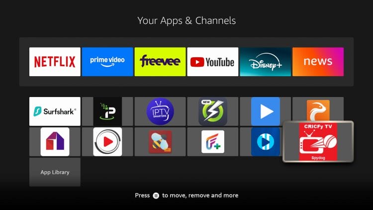 find cricfy tv apk and launch it