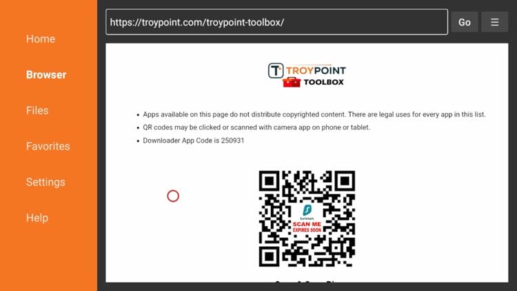 You are now presented with the home screen of the TROYPOINT Toolbox.