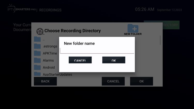 click the select button