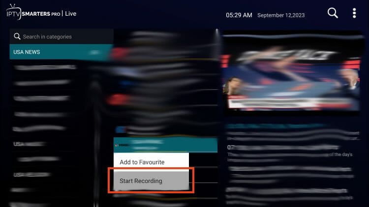 select start recording