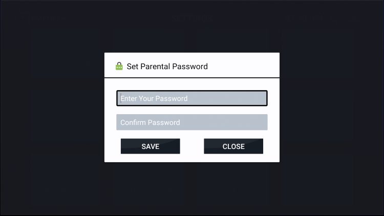 parental control pin