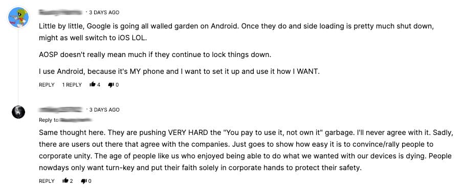 Comments on Android Authority