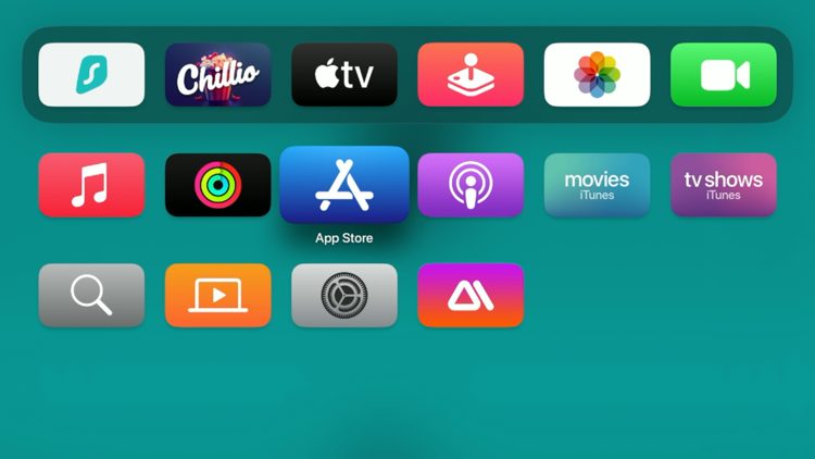 Click the App Store from the home screen of your Apple TV 4K.