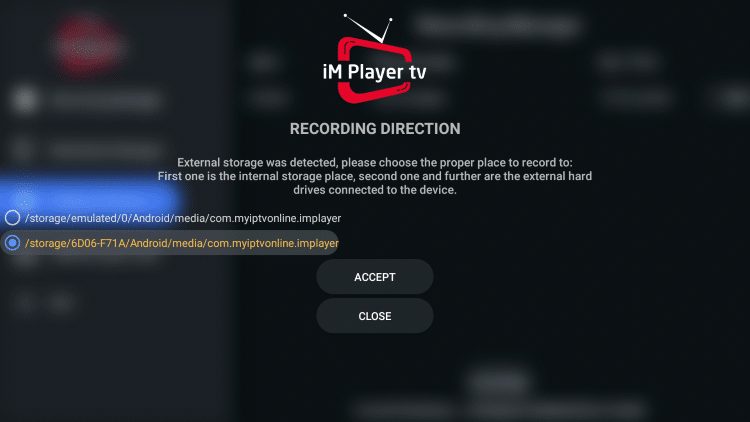Click the second option that shows your external storage name. 