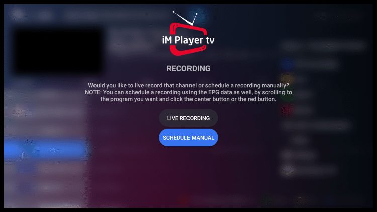 Choose Schedule Manual.