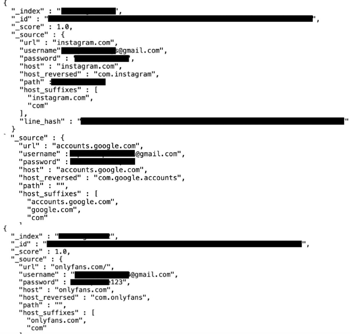 Leaked Credentials for Instagram, Google, and More