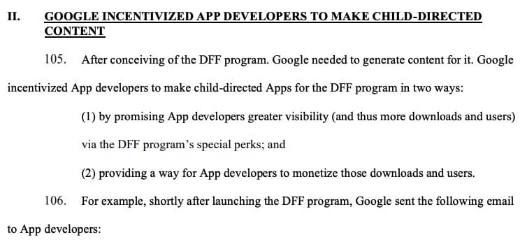 Complaint from Google Lawsuit