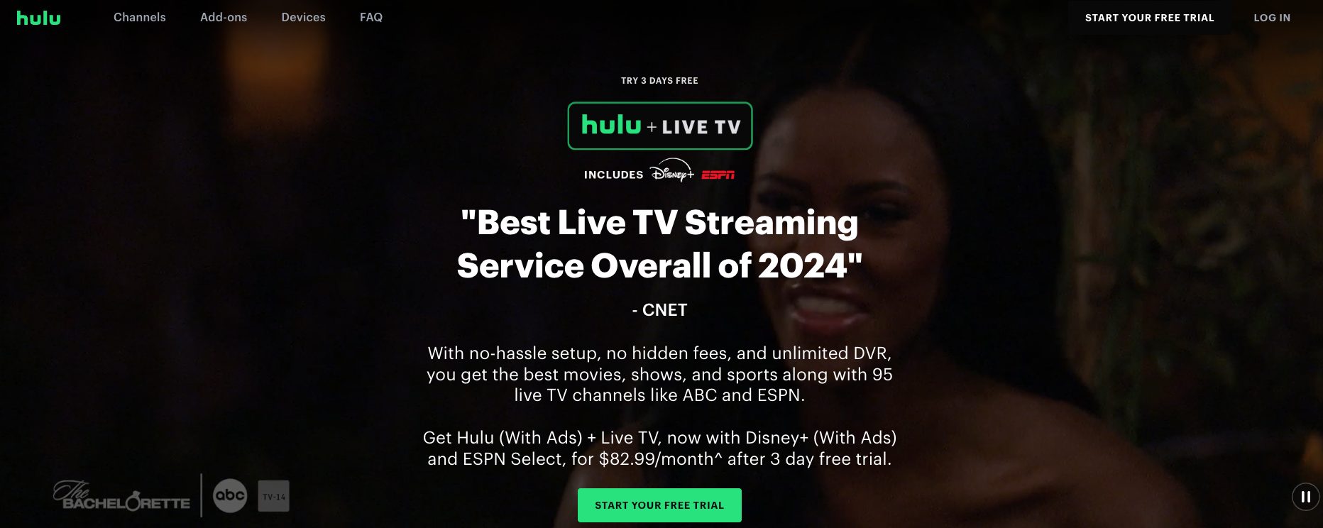 Hulu Live TV Website