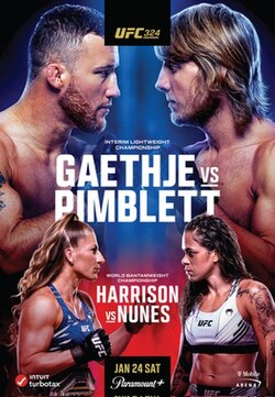 UFC 324 Fight Poster