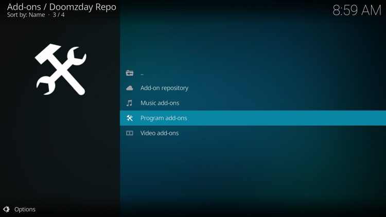 Now, click Program add-ons.