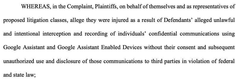 Statement from Settlement Agreement