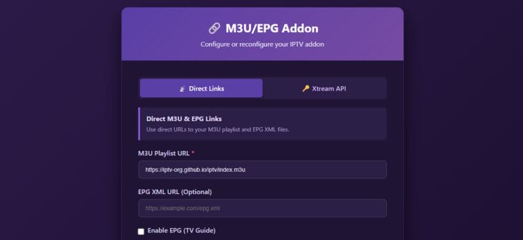 iptv on stremio official website