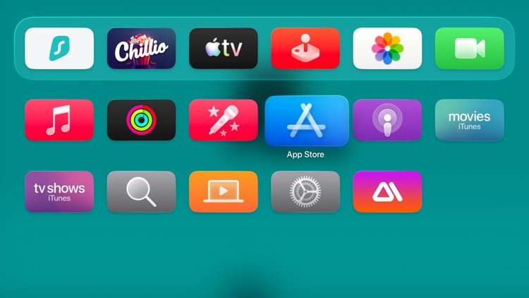 Click the App Store from the home screen of your Apple TV 4K.