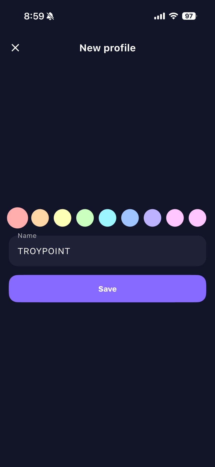 Name the profile whatever you want and click Save.