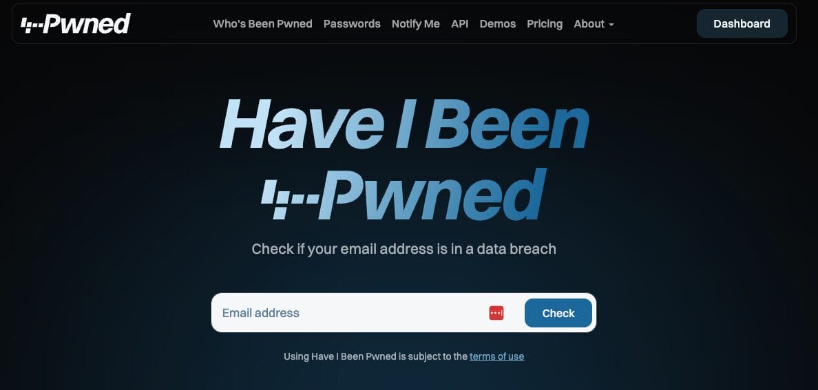 Have I Been Pwned Website