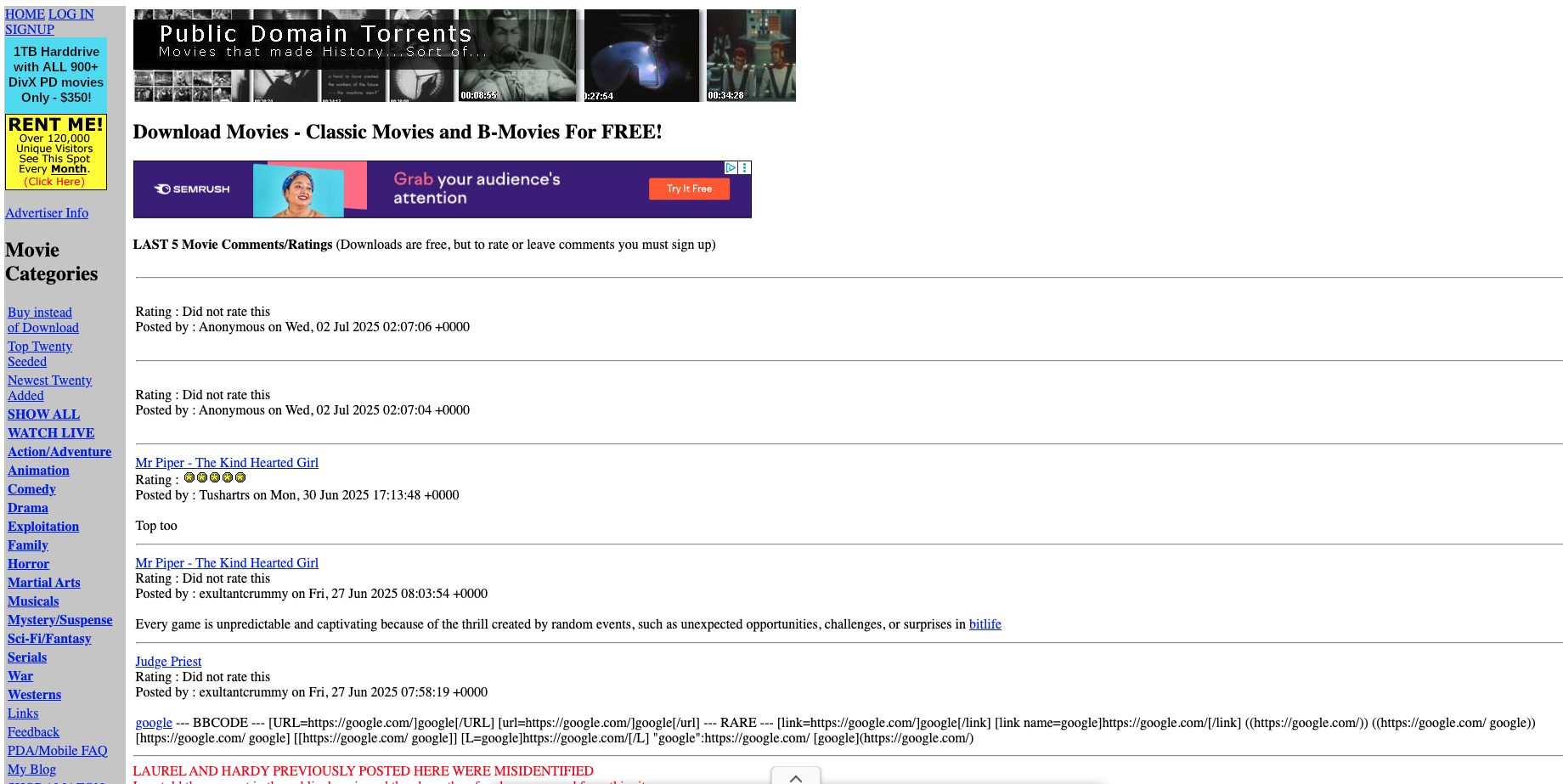 Public Domain Torrents