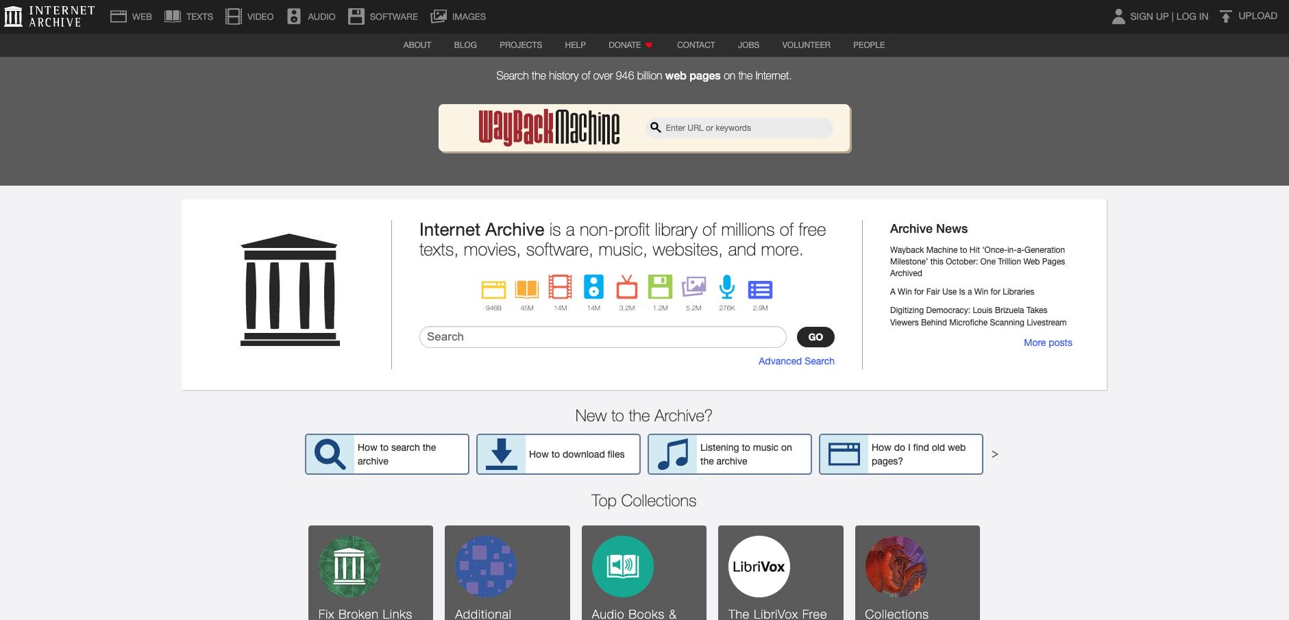 Internet Archive Website