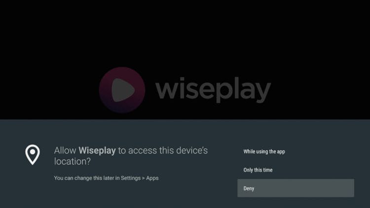 Click Deny when asked about your device's location.