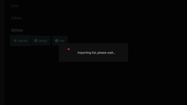 Wait a few seconds for your playlist data to import into Wiseplay.