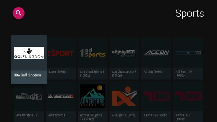 Then once you are inside a category you will find all of your live channels!