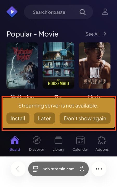 close out of this prompt if it appears