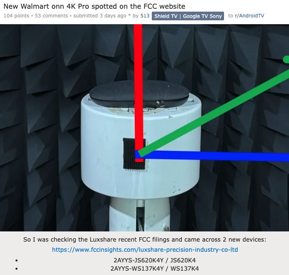 Image of New Onn Device from Reddit Thread