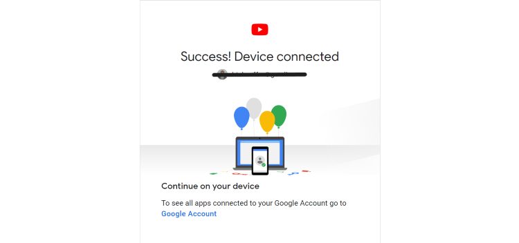 You will then encounter device connected message.
