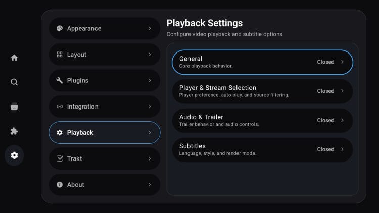 Playback Settings