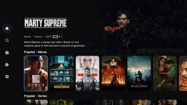 Nuvio Main Interface
