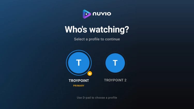 choose the profile you wish to use