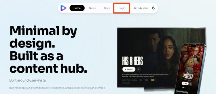 visit nuvio official website and click log in