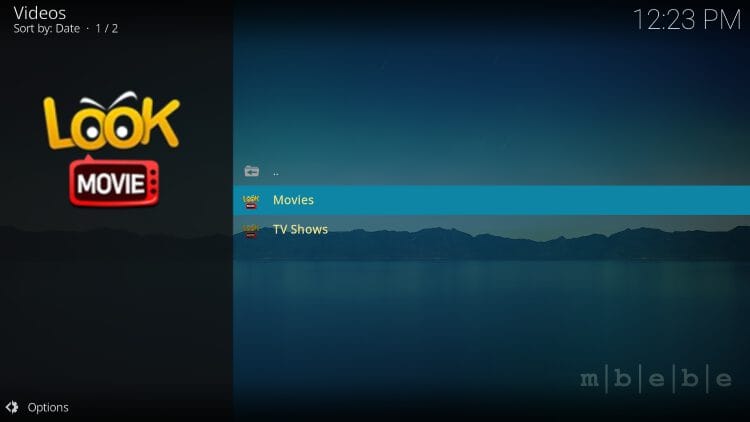 LookMovie interface
