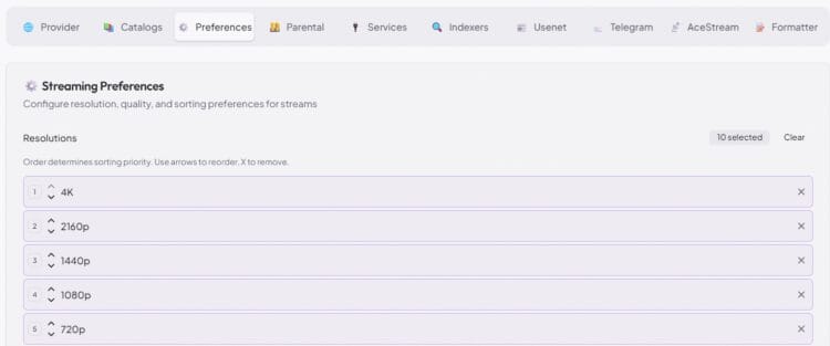 adjust resolutions priority