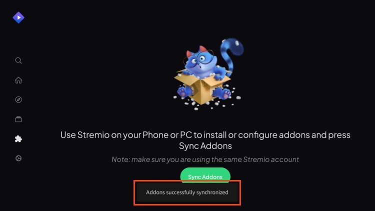 addons synchronized message